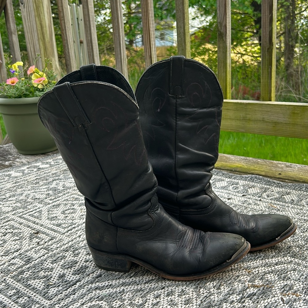 DURANGO Pull On 13" Tall Western Cowgirl Boot Sz 8